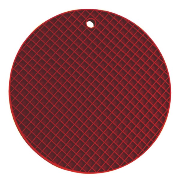 Descanso Panela Silicone Apoio Suporte 18cm Vermelho Redondo