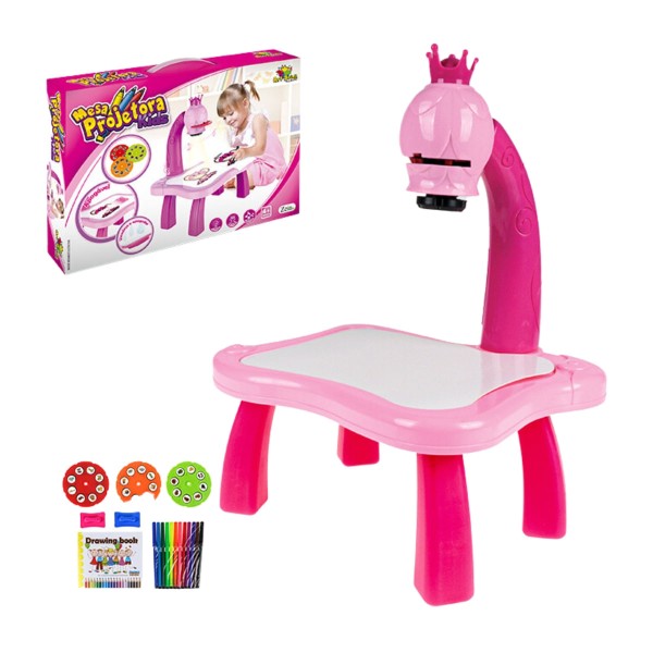 Mesa Projetora Kids Rosa - Art Brink