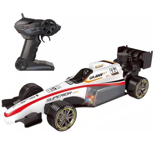 Carrinho Formula 1 Controle Profissional com Luzes e Fumaça