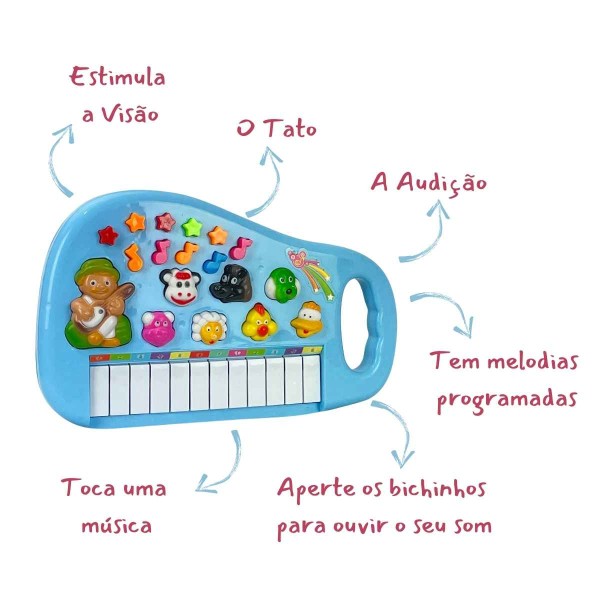 Encontraproduto.com.br - Piano Musical com Luz e Som - Art Brink