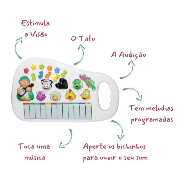 Encontraproduto.com.br - Piano Musical com Luz e Som - Art Brink