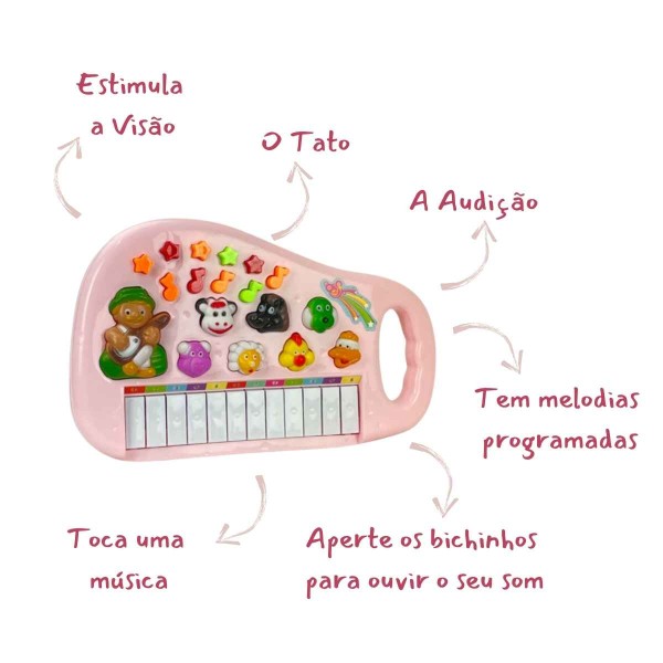 Encontraproduto.com.br - Piano Musical com Luz e Som - Art Brink