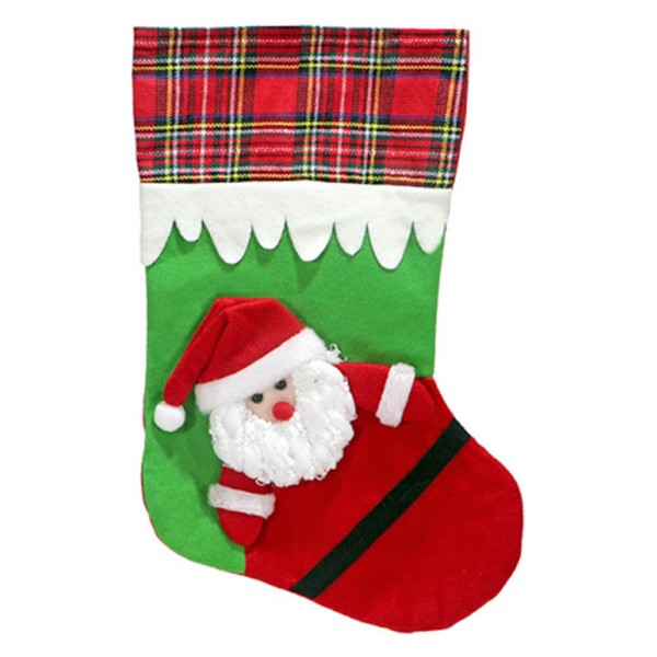 Encontraproduto.com.br - Enfeite de Natal Bota Xadrez 42cm - Issam