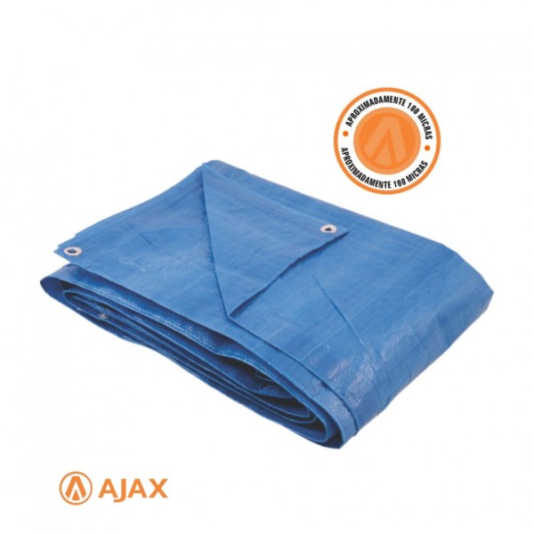 Encontraproduto.com.br - Lona Polietileno 8 X 6M Azul 70G/M2 100 Micras - Ajax
