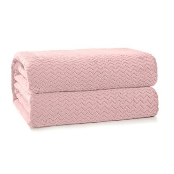 Encontraproduto.com.br - Cobertor Casal Plush Liso Slim 190 x 220 metros Rosa Poema - Hedrons