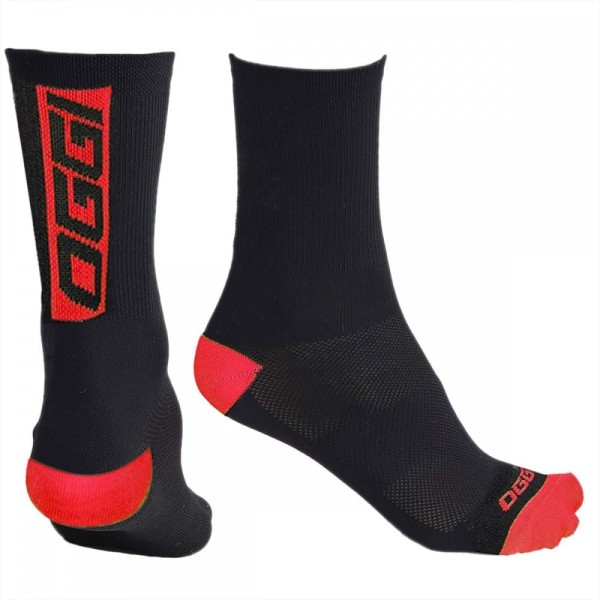 Encontraproduto.com.br - Meia Cano Longo Oggi Preto e Vermelho