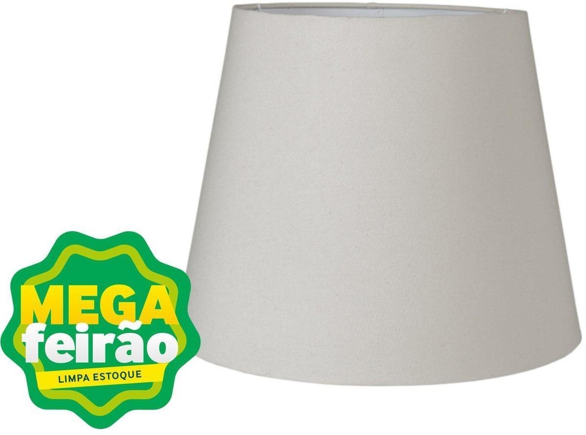 Cúpula Para Abajur Cônica 60W Acetato Tecido e Metal Primor 417-004 Bege