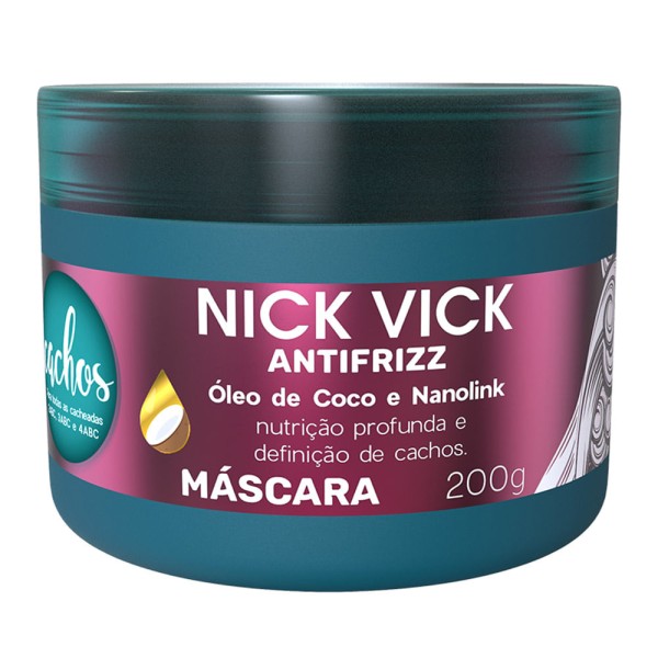 Encontraproduto.com.br - Máscara Cachos Nick Vick Antifrizz 200g Cabelos Cacheados