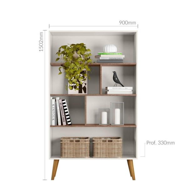 Encontraproduto.com.br - Cristaleira Demadero 900 X 1502 X 330 Off White Cristal/cortem Off White Cristal/cortem