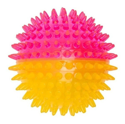 Brinquedo Cães Jambo Bola Tpr Media Esinho Dual Rosa e Amarelo