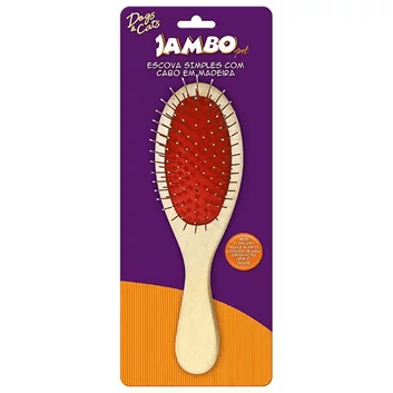 Encontraproduto.com.br - Escova Cães Jambo Simples Cabo De Madeira
