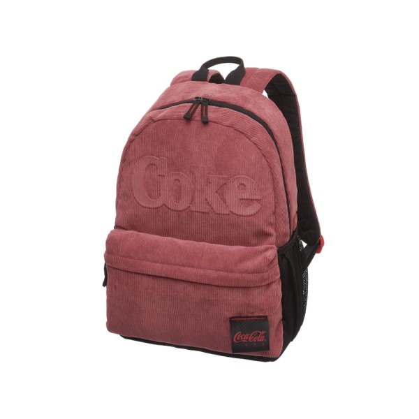 Encontraproduto.com.br - Mochila Coca-cola Royal Salmão Cor Rosa Desenho do tecido COKE