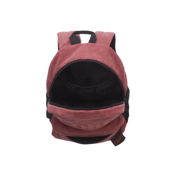 Encontraproduto.com.br - Mochila Coca-cola Royal Salmão Cor Rosa Desenho do tecido COKE