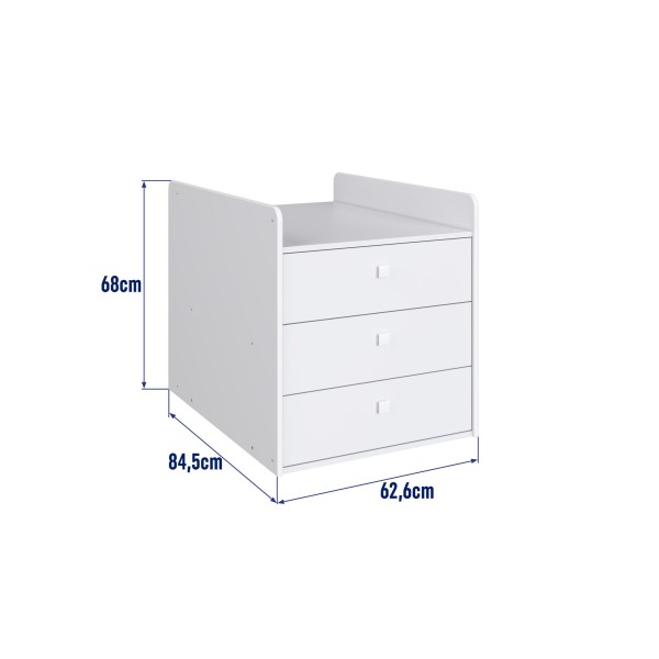 Encontraproduto.com.br - Berço Multifuncional Com Cama Auxiliar BB690 Branco Completa Moveis