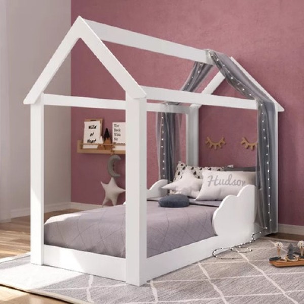 Cama Mini Casinha Montessoriana Infantil Branca