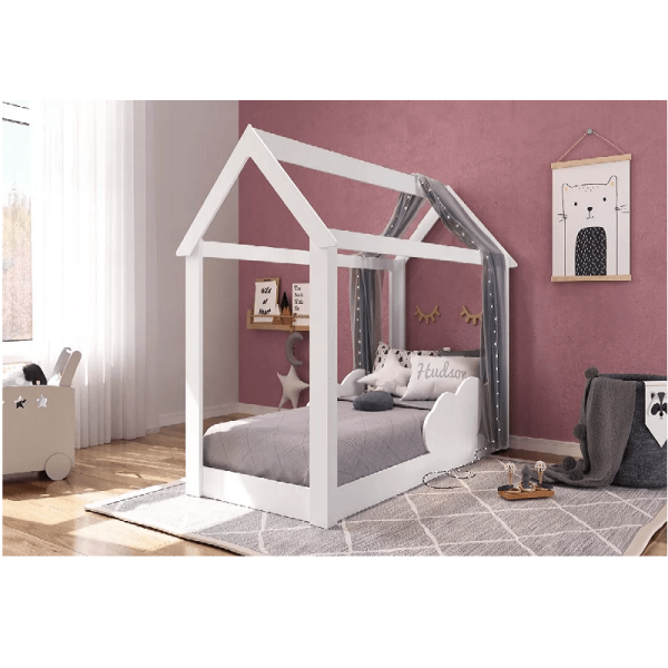 Encontraproduto.com.br - Cama Mini Casinha Montessoriana Infantil Branca