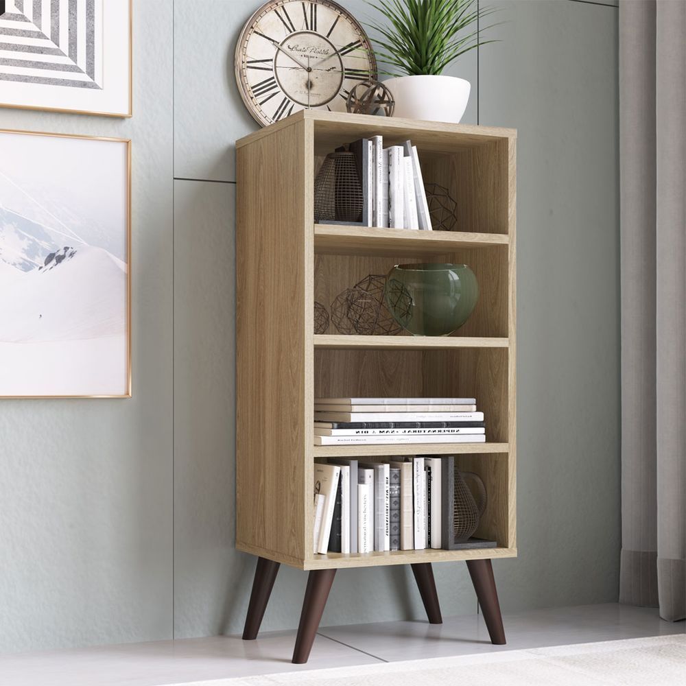 Encontraproduto.com.br - Estante Retrô Com 03 Prateleiras Oak Com Largura 38,5cm