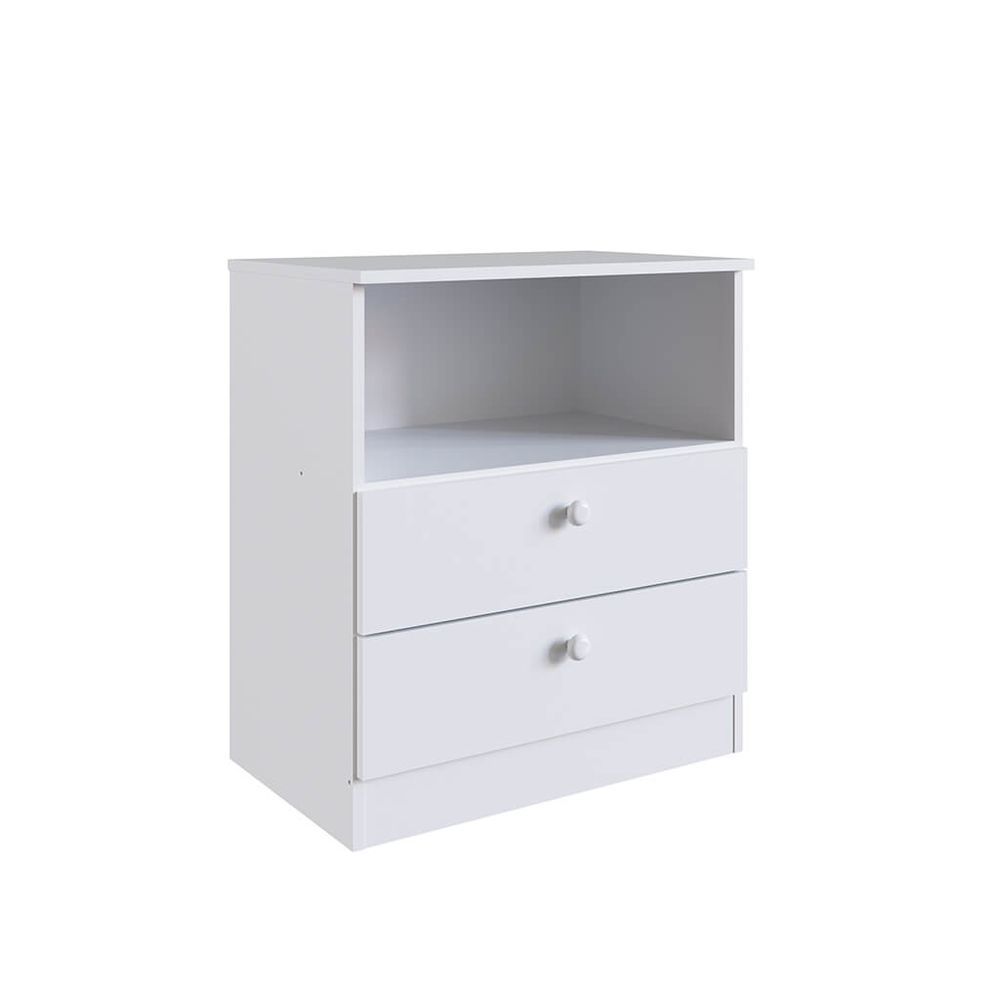 Encontraproduto.com.br - Cômoda Infantil Aconchego com 2 Gavetas e 1 Nicho - Branco