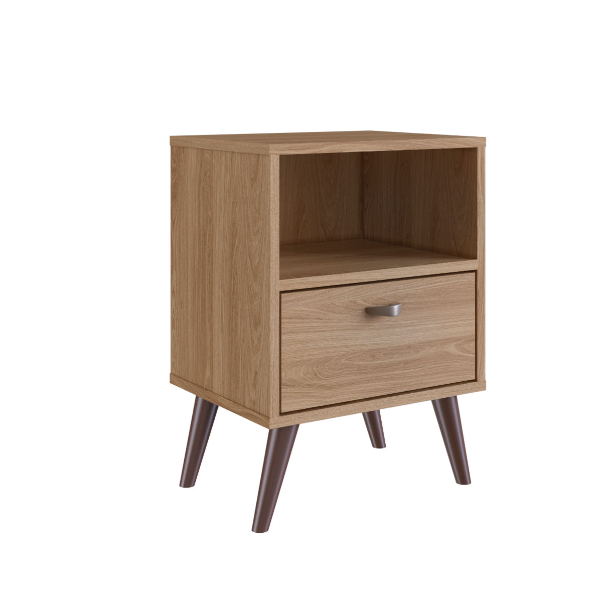 Encontraproduto.com.br - Mesa de Cabeceira com Prateleira e 01 Gaveta CMP Oak