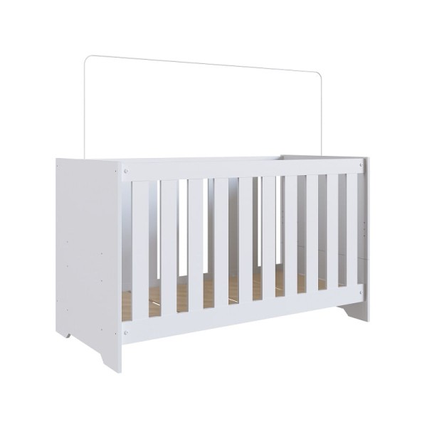 Encontraproduto.com.br - Berço Infantil com Colchão Bebê Aconchego 3 Regulagens de Altura 3 em 1 Elegante Branco
