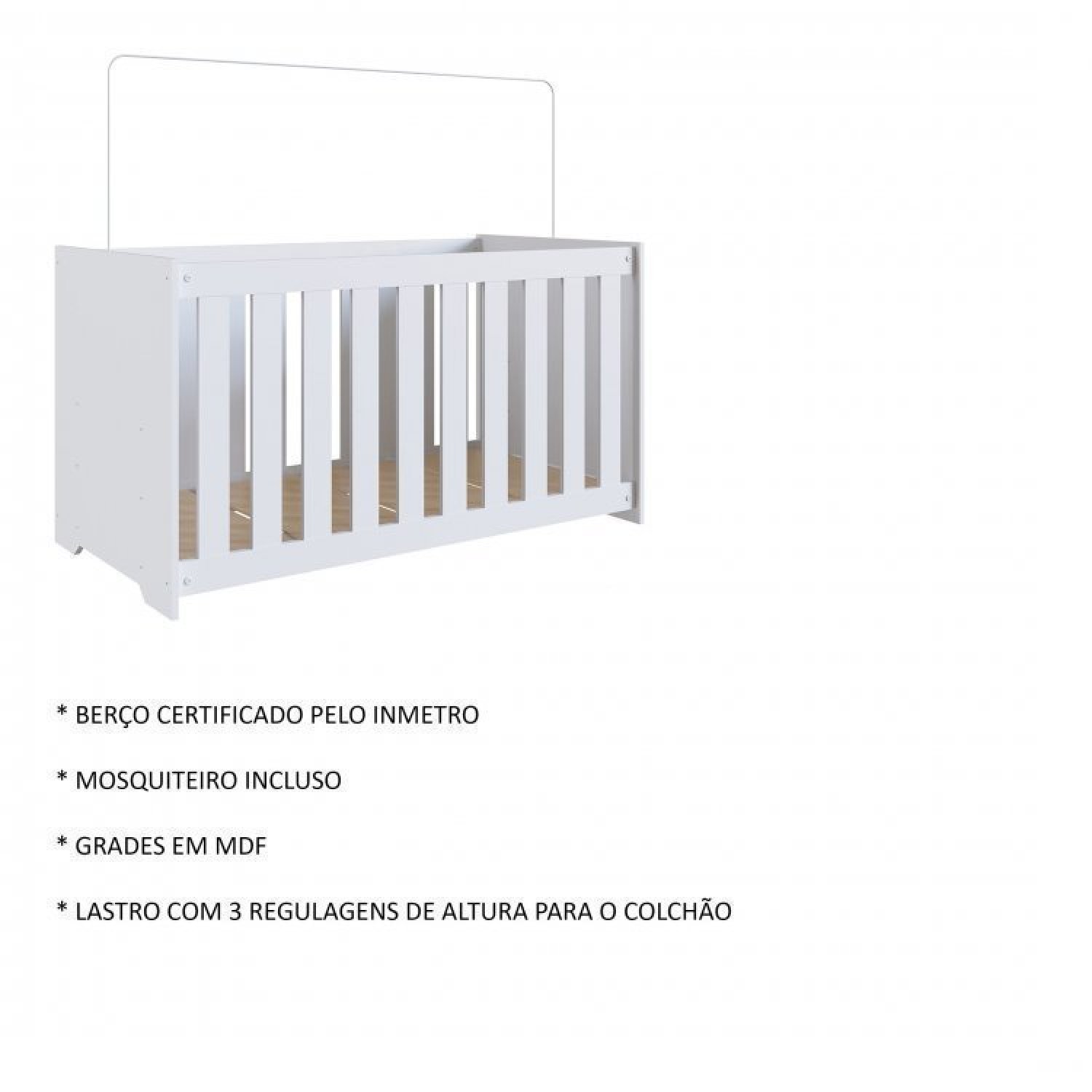 Encontraproduto.com.br - Quarto de Bebê Aconchego Completo IV - Branco
