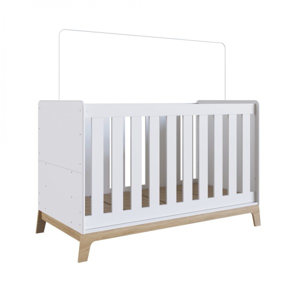 Encontraproduto.com.br - Berço Mini Cama Favo de Mel c/ Colchão e Regulagem de Altura - Branco