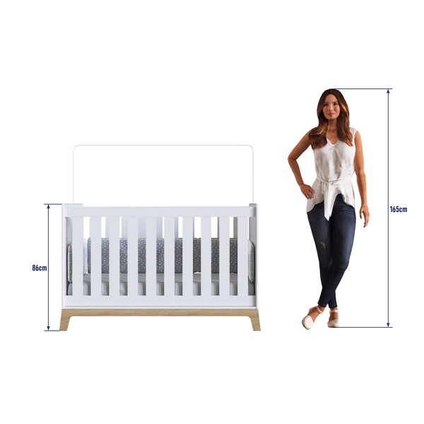 Encontraproduto.com.br - Berço Mini Cama Favo de Mel c/ Colchão e Regulagem de Altura - Branco