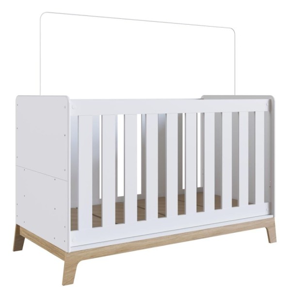 Encontraproduto.com.br - Berço Mini Cama Favo de Mel c/ Colchão e Regulagem de Altura - Branco