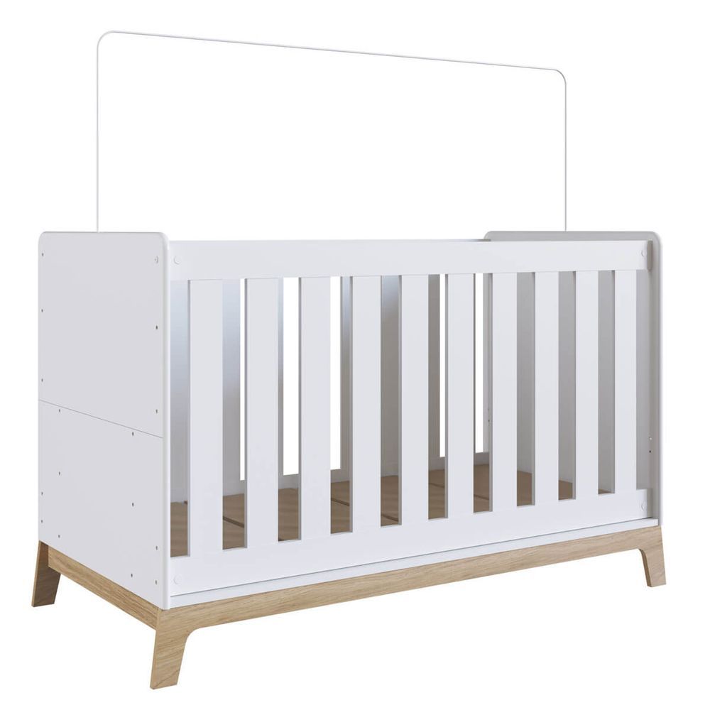 Berço Americano Mini Cama Favo de Mel com Regulagem de Altura - Branco