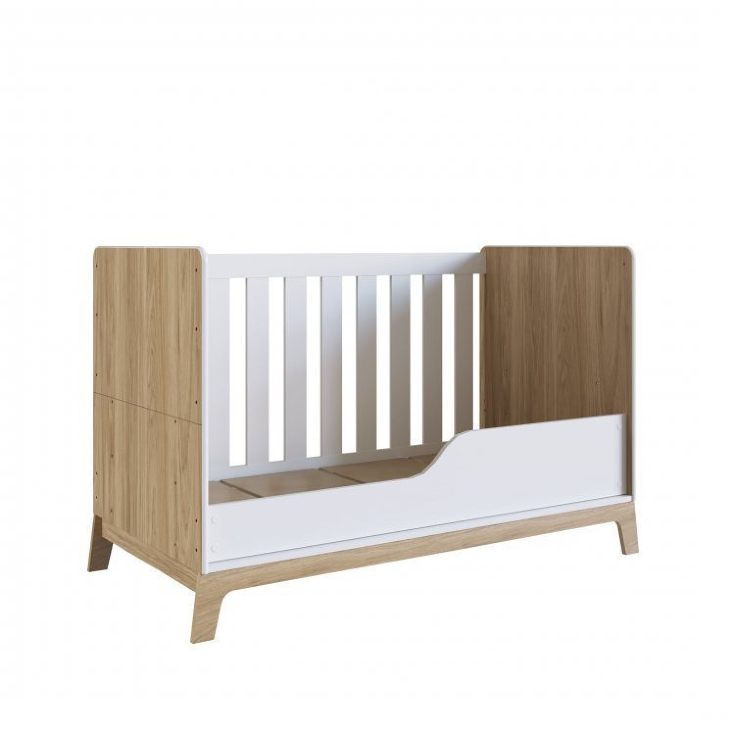 Encontraproduto.com.br - Quarto de Bebê Favo de Mel Berço, Cômoda e Nichos  - Natural/Branco