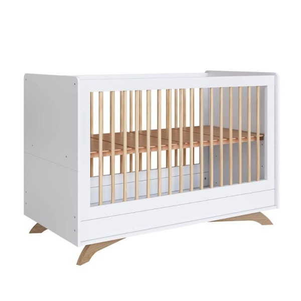 Berço 3 Em 1 Com Regulagem Altura Para Quarto Infantil 1,33m Cor:branco Branco