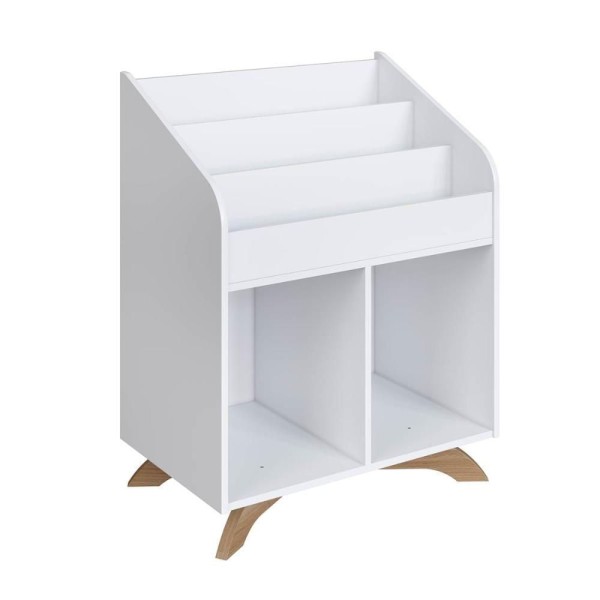 Estante Infantil Para Livros E Brinquedos Com 5 Nichos 71 Cm Cor:branco Branco