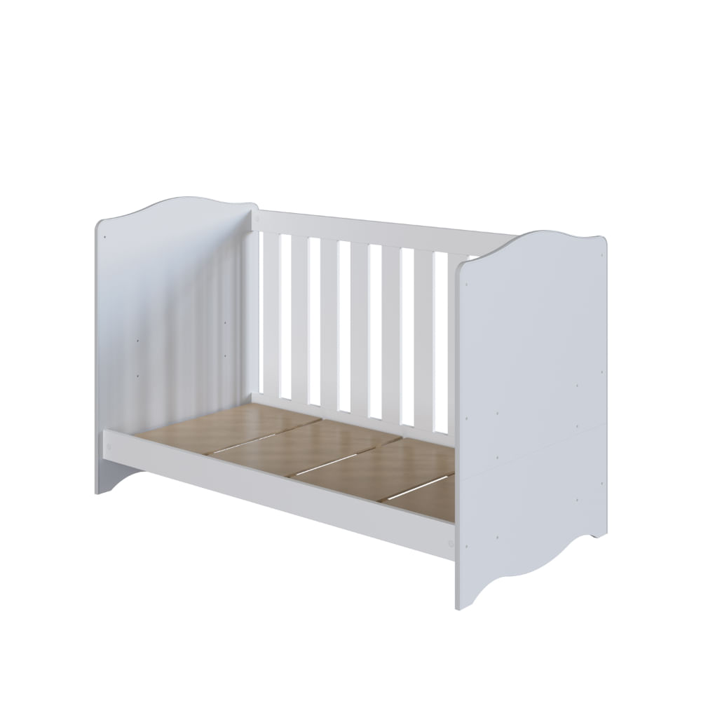 Encontraproduto.com.br - Berço Americano 3 em 1 com Suporte para Mosquiteiro Linha Encanto Branco - Completa Móveis