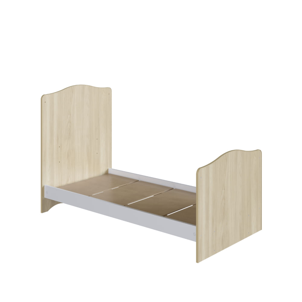 Encontraproduto.com.br - Berço Americano 3 em 1 com Suporte para Mosquiteiro Linha Encanto Araguaia/Branco - Completa Móveis
