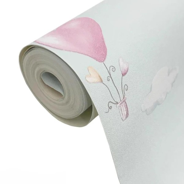 Encontraproduto.com.br - Papel de Parede Innoc Vinílico Evolux Balões Verde 53cm 10m