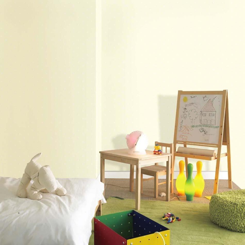 Papel de Parede Inno Vinílico Evolux Bolinhas Creme 53cm 10m