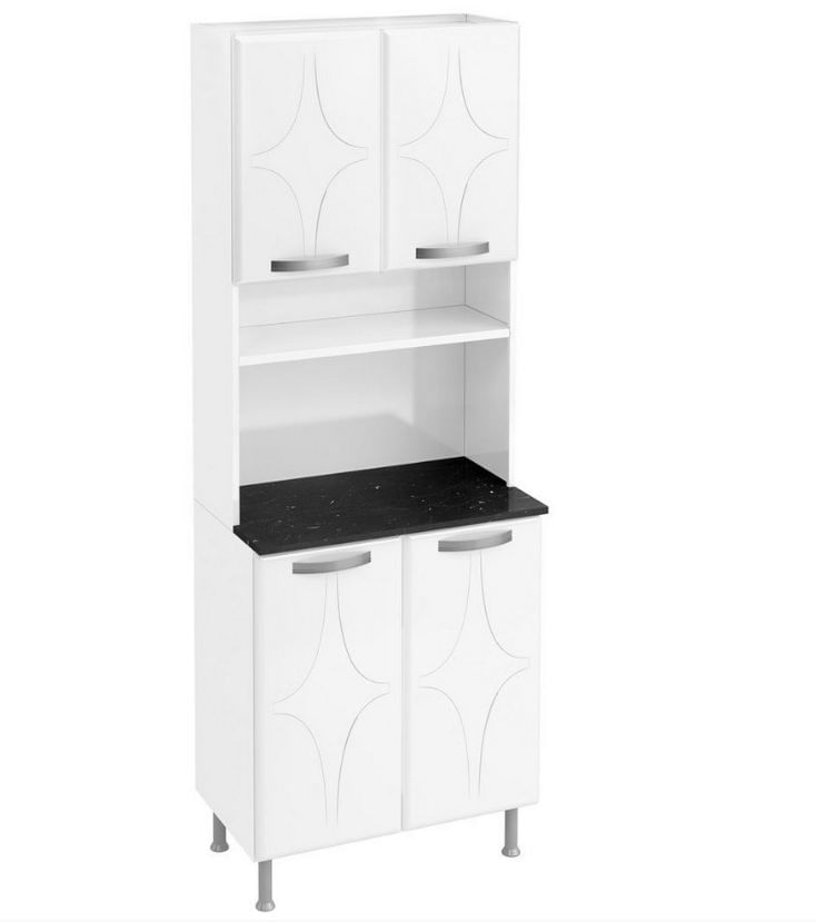 Encontraproduto.com.br - Paneleiro Duplo Rubi 4 Portas 1 Gaveta em Aço Telasul - Branco