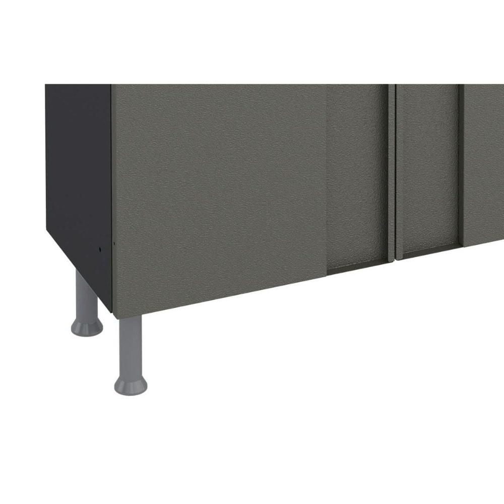 Encontraproduto.com.br - Multiuso Lavanderia Armário Multibox Aço 4 Portas C-chave 80x193cm Preto-cinza - Telasul