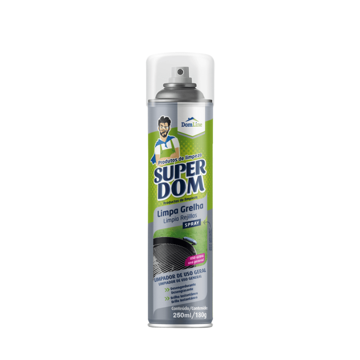 Encontraproduto.com.br - Limpa Grelha Aerossol Super Dom 300ml Dom Line