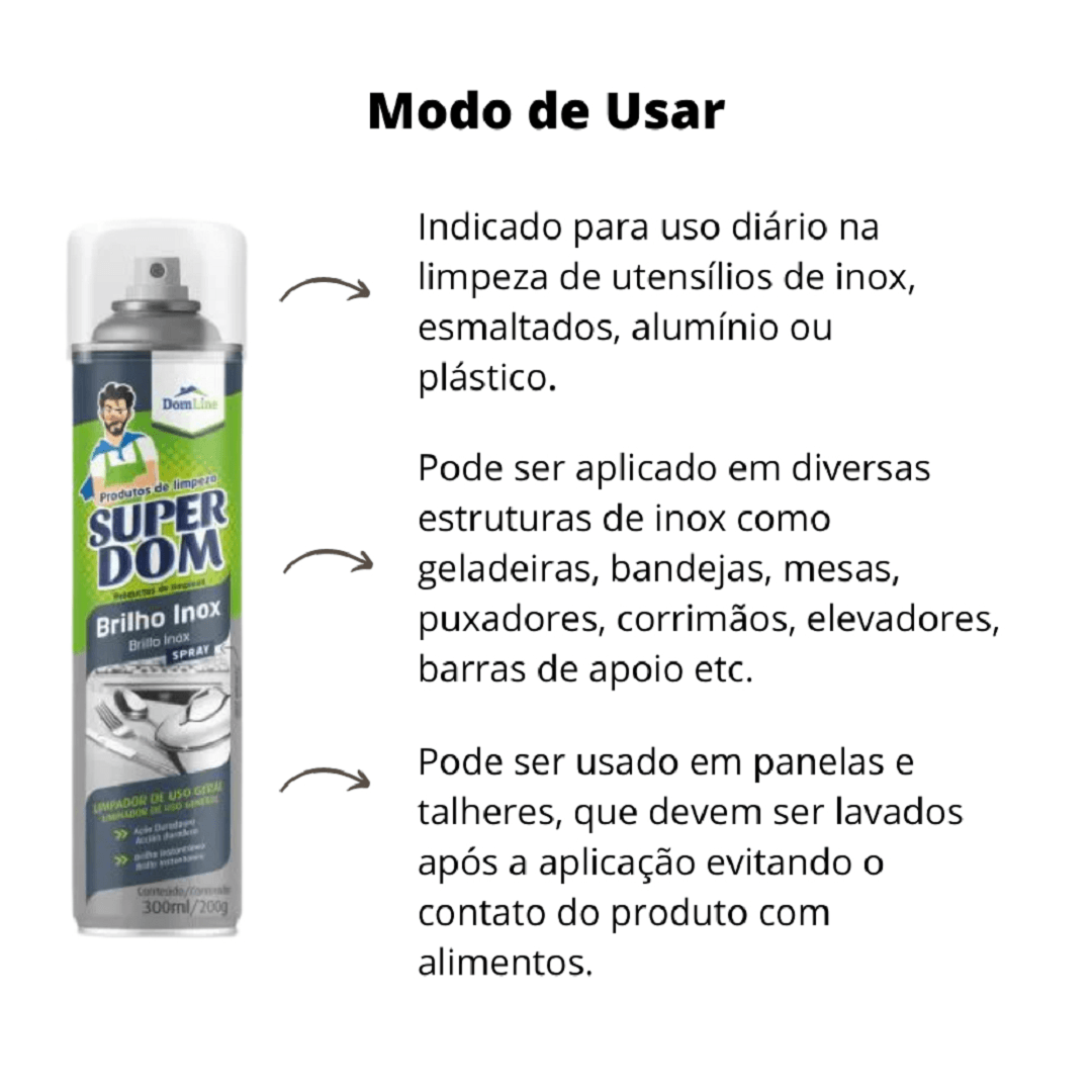 Encontraproduto.com.br - Brilha Inox 300ml Dom Line