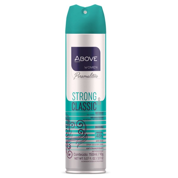 Encontraproduto.com.br - Desodorante Aerosol Above Invisible Strong/Classic 90G