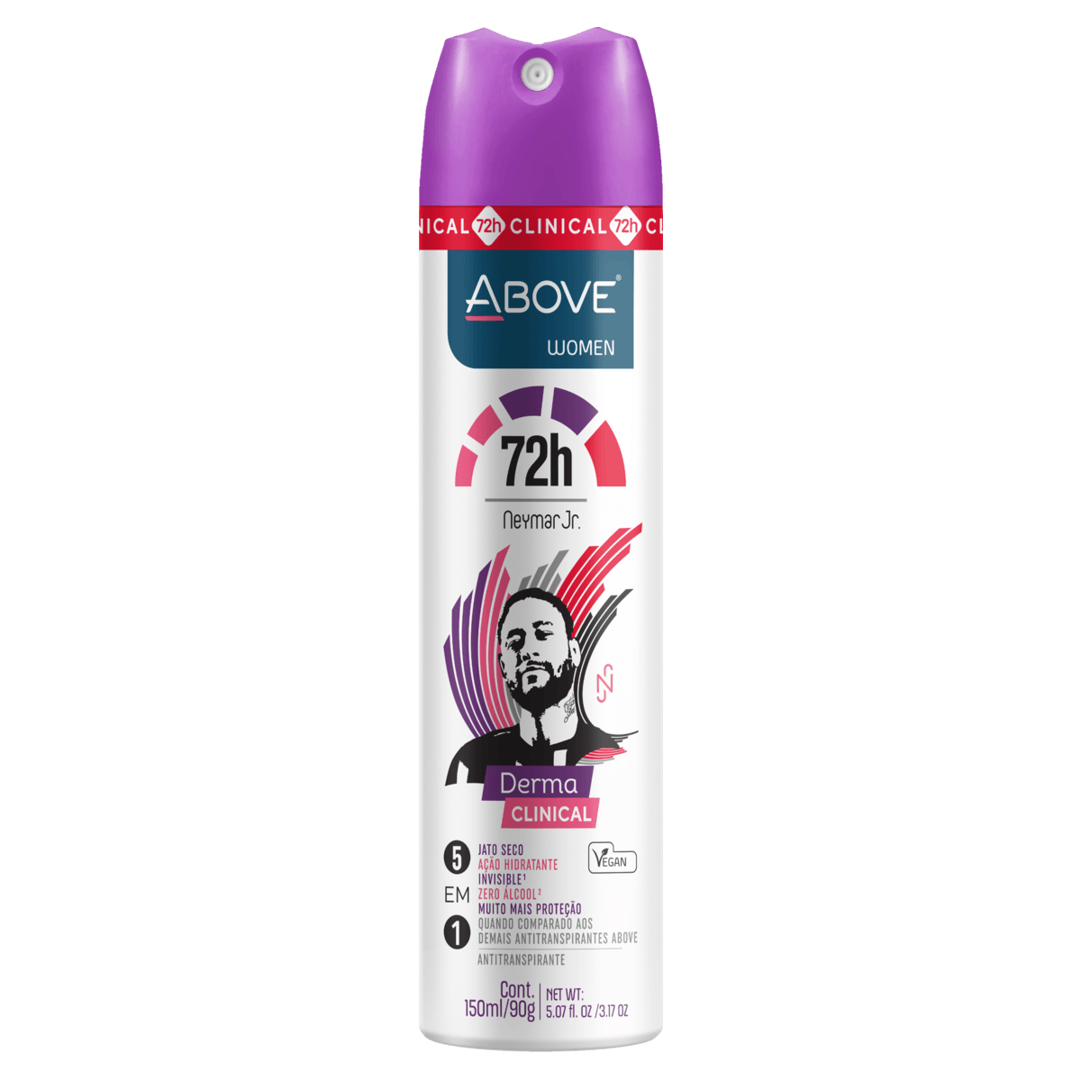 Encontraproduto.com.br - Desodorante Aerossol Feminino Above Neymar Jr Women Dermaclin