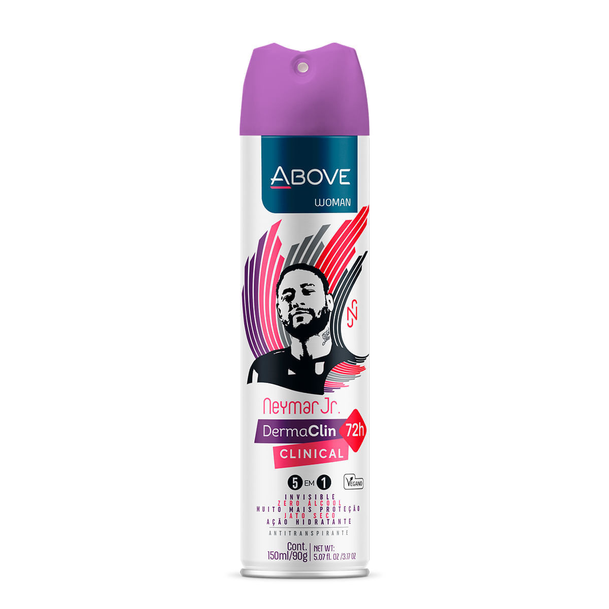 Encontraproduto.com.br - Desodorante Aerossol Feminino Above Neymar Jr Women Dermaclin