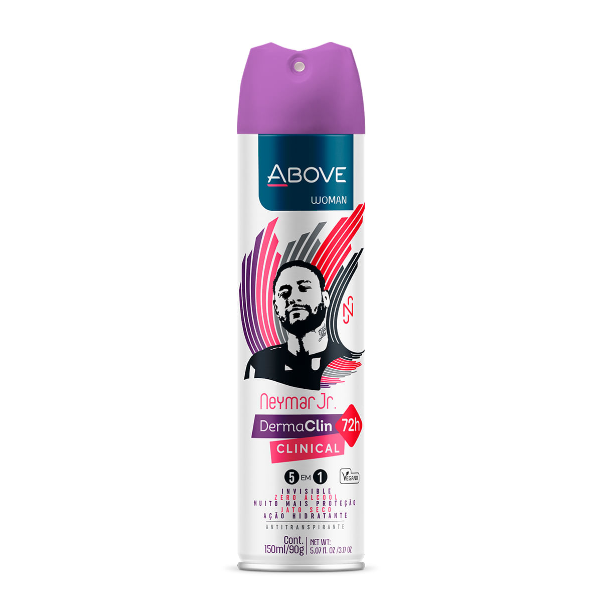 Encontraproduto.com.br - Desodorante Aerossol Feminino Above Neymar Jr Women Dermaclin