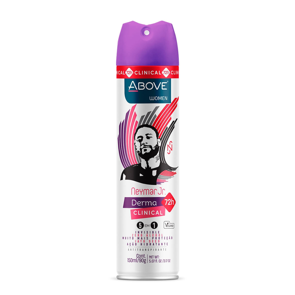 Encontraproduto.com.br - Desodorante Aerossol Feminino Above Neymar Jr Women Dermaclin