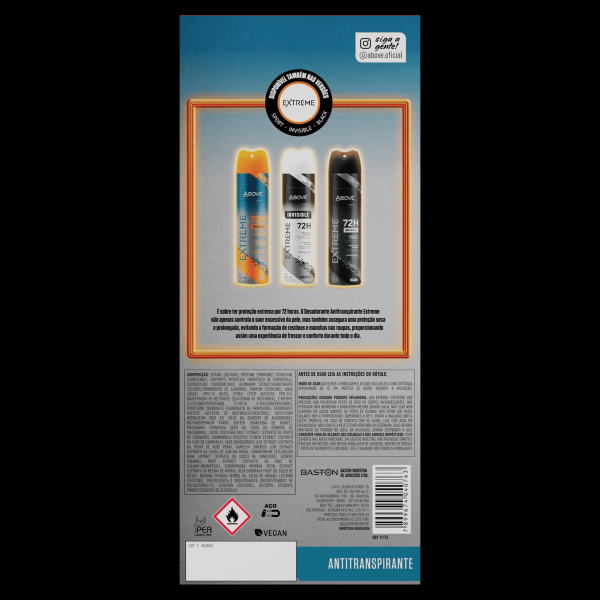 Encontraproduto.com.br - Kit Desodorante Above Aerossol Duo Extreme Moviment - 200ml