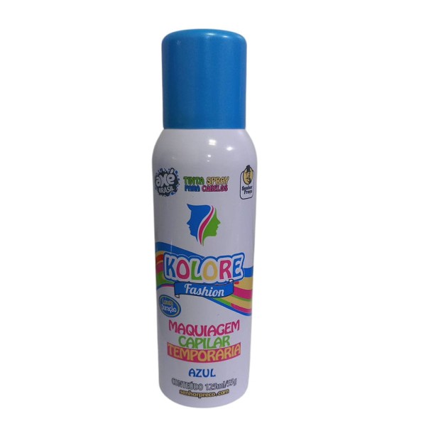 Tinta Spray Para Cabelo Kolore Azul 125ml Axé