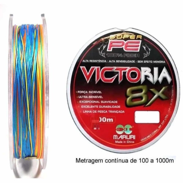 Encontraproduto.com.br - Linha de Pesca Multifilamento 8 Fios 300m Colorida 0.14mm 17lb
