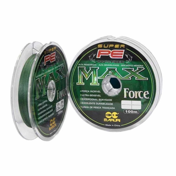 Encontraproduto.com.br - Linha De Pesca Multifilamento 200M Max Force 4 Fios 0,45Mm 58Lb