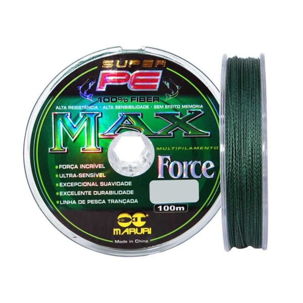 Encontraproduto.com.br - Linha De Pesca Multifilamento 300M Max Force 4 Fios 0,26Mm 39Lb